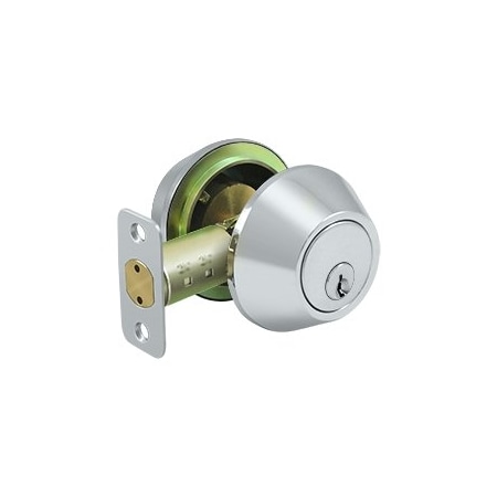 Deltana Traditional Series Heavy Duty Double Cylinder Deadbolt Keyed Entry Chrome 7312KA2-26